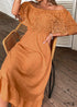 Boho Maxi Dress With Long Sleeves Floral
